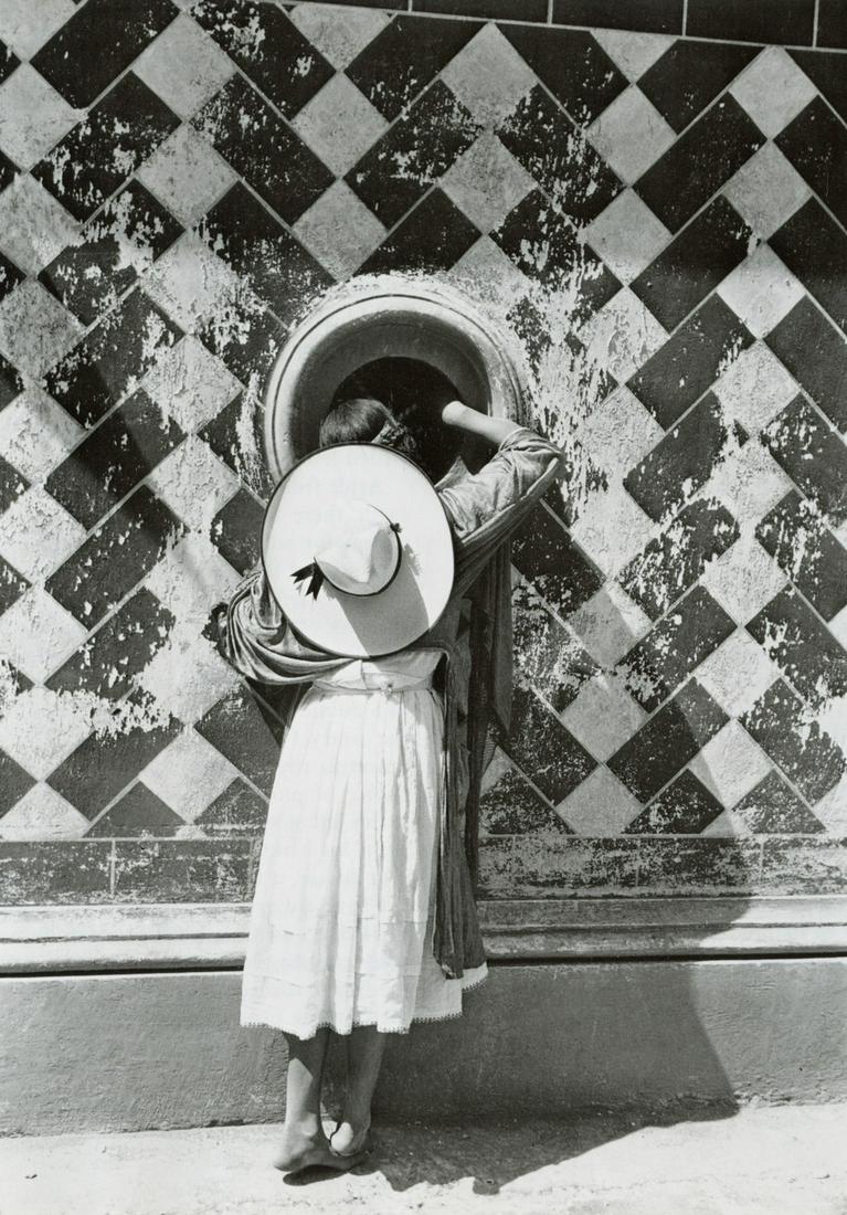 MANUEL ALVAREZ BRAVO - The Daughter of the Dancers: Artist: MANUEL ALVAREZ BRAVO Title: The Daughter of the Dancers Medium: Photo Litho, 1997, Hong Kong Dimensions: 5x7.15" Description: Heat Wax Mounted on 8.5x11" Conservation Board Artist Bio: Manuel 