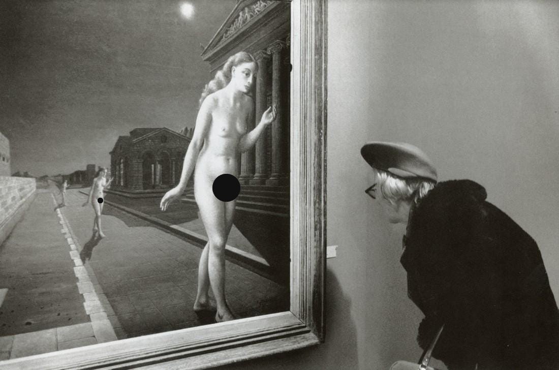 MARTINE FRANCK - Exhibition, Pompidou Center, Paris: Artist: MARTINE FRANCK Title: Exhibition, Pompidou Center, Paris, 1977 Medium: Photo Litho, 2002, Hong Kong Dimensions: 8.4x5.55" Description: Heat Wax Mounted on 8.5x11" Conservation Board Artist Bio