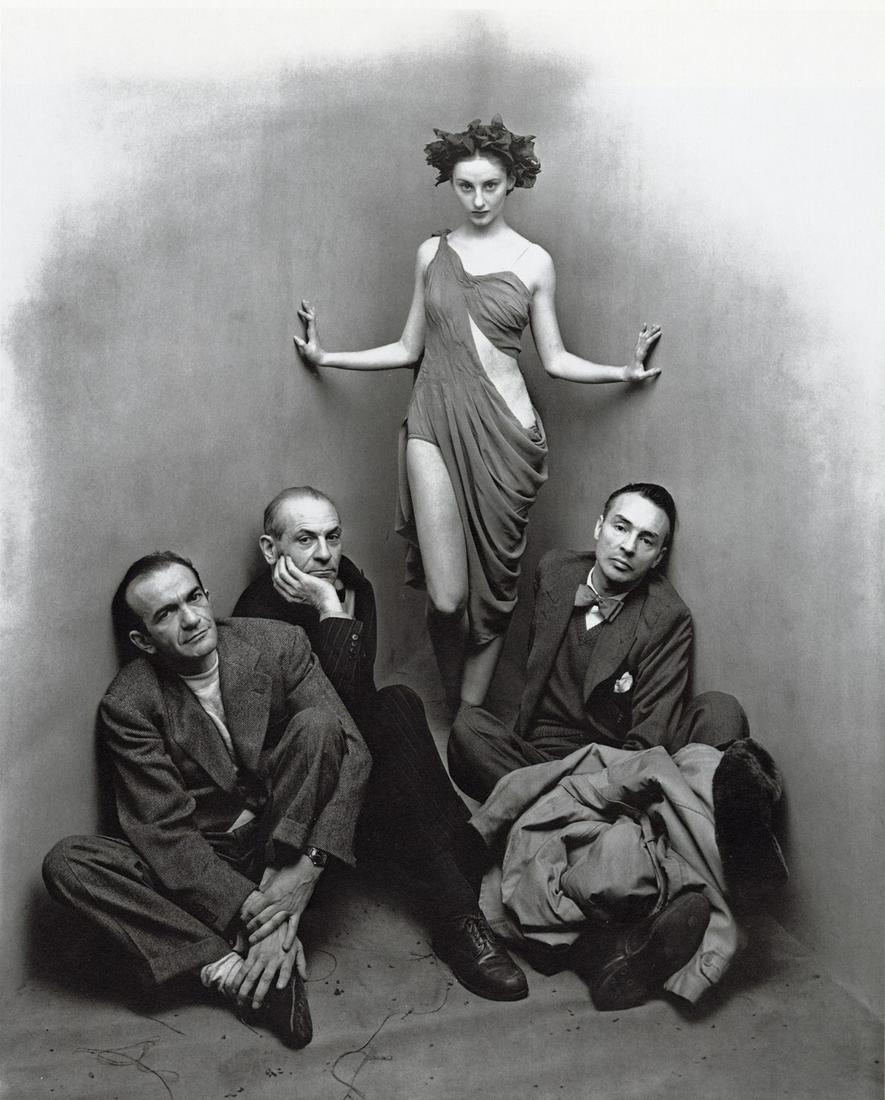 IRVING PENN - Ballet Society, New York, 1948: Artist: IRVING PENN Title: Ballet Society, New York, 1948 Medium: Photo Litho, 1986, USA Dimensions: 7.95x9.9" Description: Heat Wax Mounted on 11x14" Conservation Board Artist Bio: Irving Penn (1917-