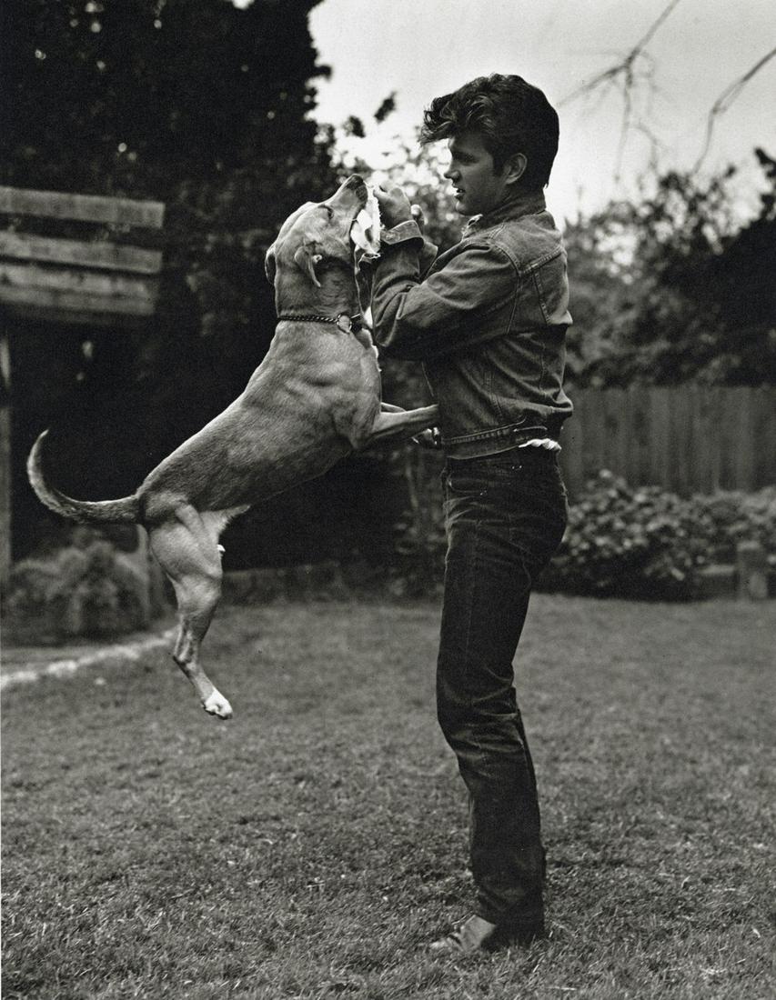 BRUCE WEBER - Chris Isaak and His Dog, Backyard (1 of 1)
