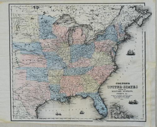 1861 Colton United States Map with Civil War Military (1 of 1)