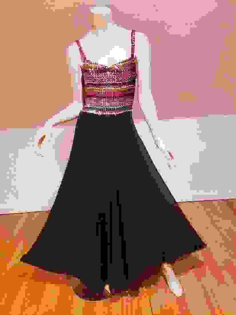 Multi Colored sequins Dancer gown chiffon fluid: Reserve: $55.00 Shipping: Domestic: Flat-rate of $38.00 to anywhere within the contiguous U.S. International: Foreign shipping rates are determined by destination. Combined shipping: Please ask about 