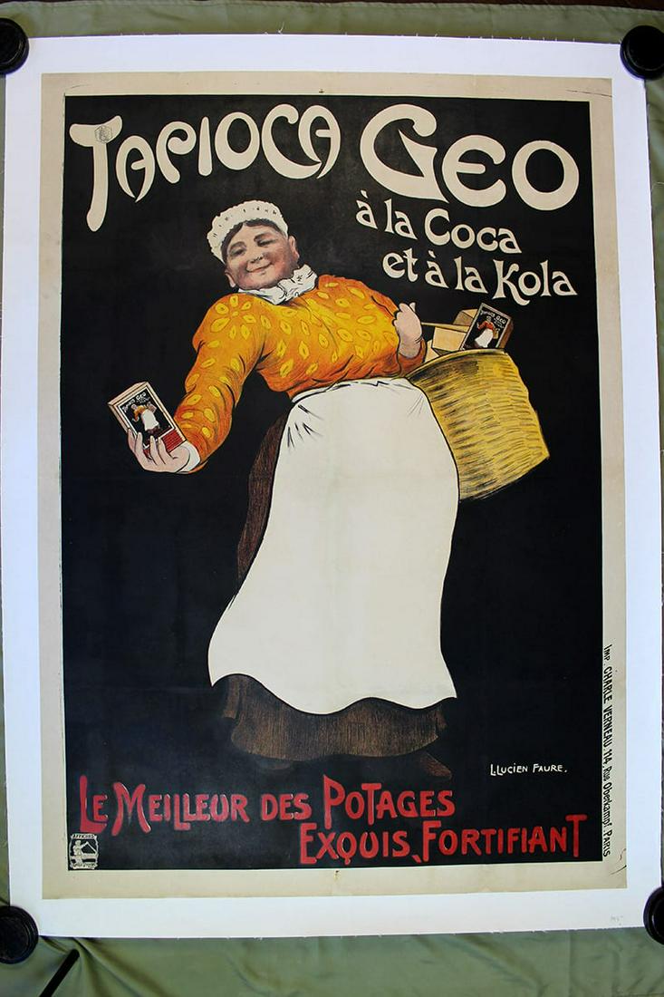 Tapioca Geo - Art by Louis Lucien Faure (1900's) 40" x (1 of 1)