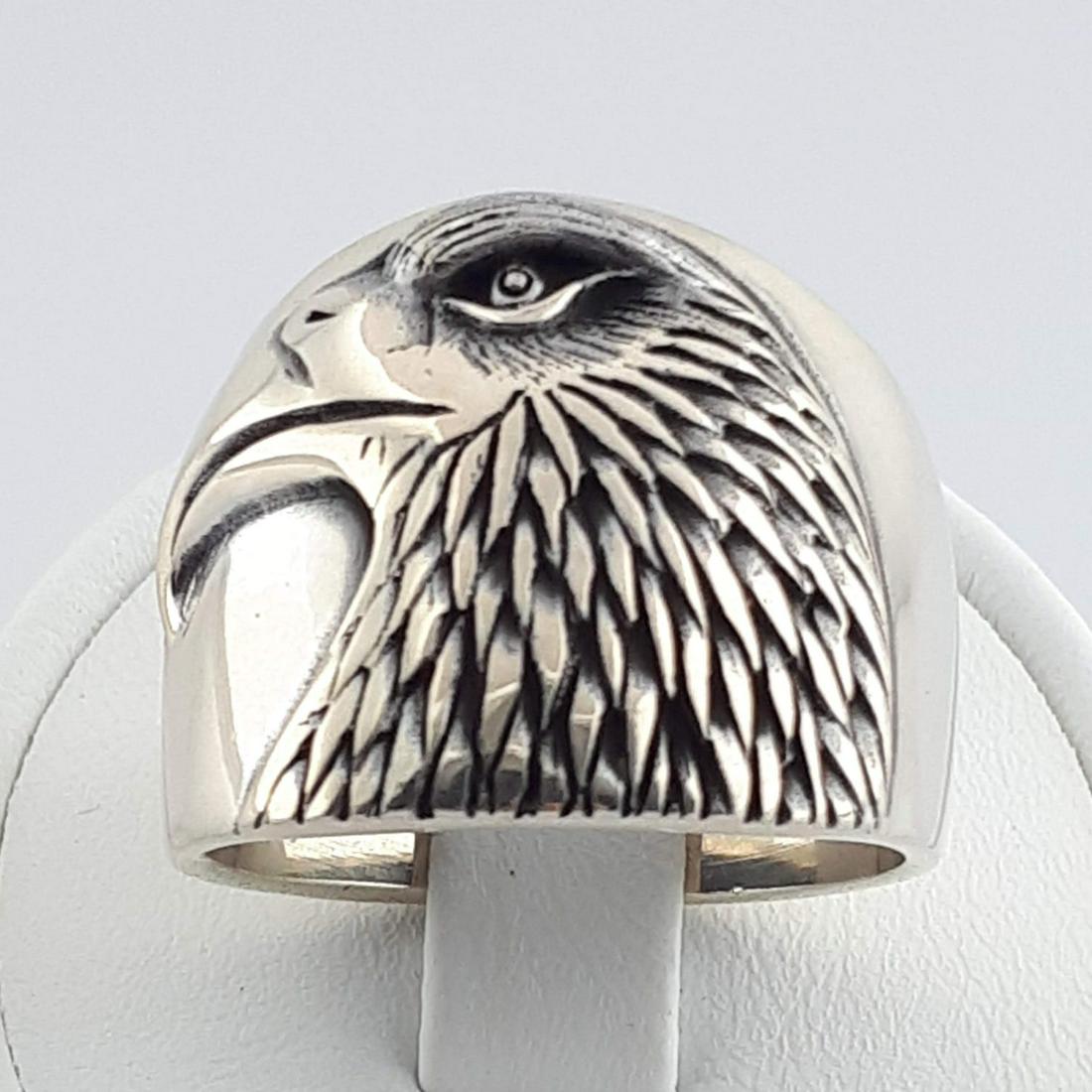 925 Sterling Silver - Ring: Ring Gender : Men Material : 925 Sterling Silver Weight : 0,33 ozt. / 10,37 gr Condition : NEW / Unused Size : US:10½ , EU:63.4 , UK:U , D:20.5 mm Free resizing on demand Item no:C246 -- SHIPMENT --