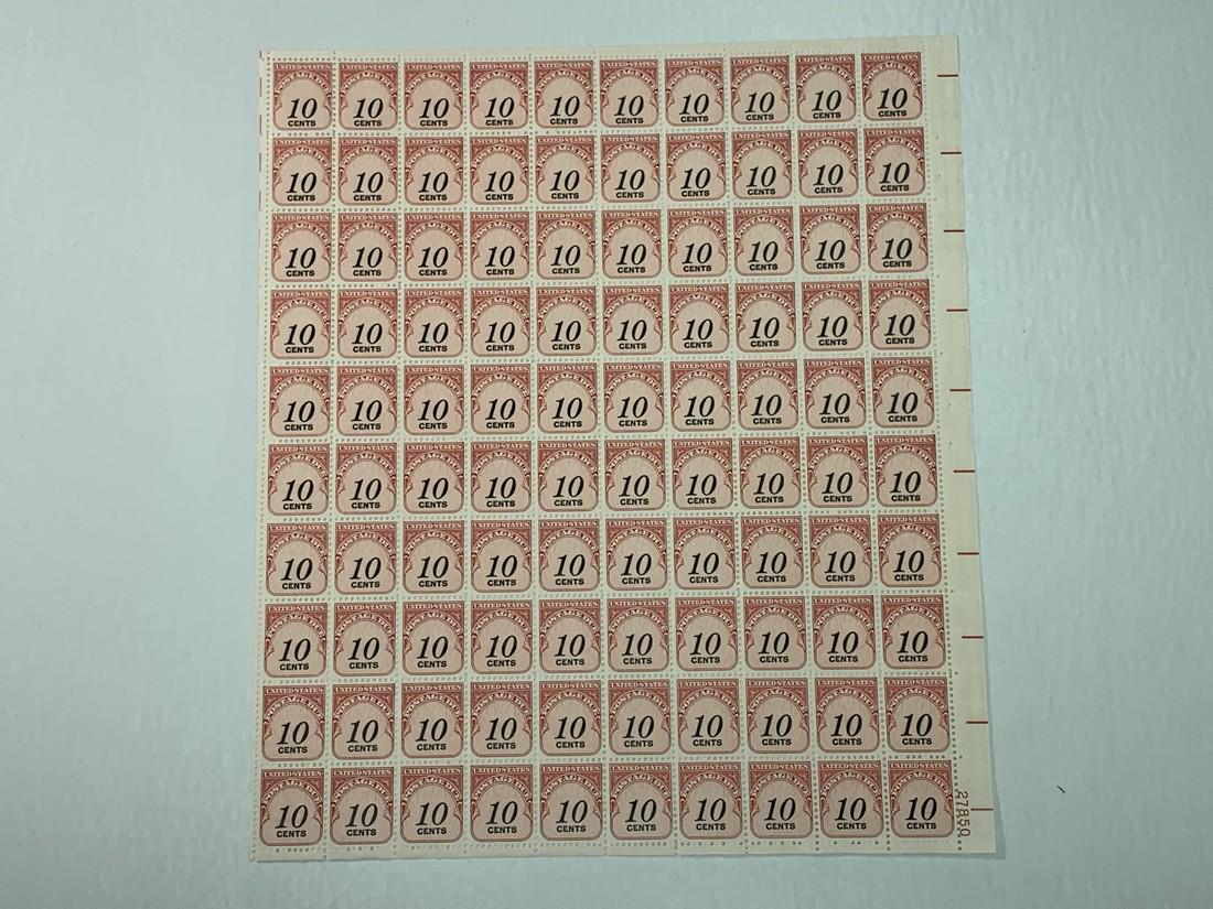 Scott No. J97 1 each MNH Stamp Mint Sheet (1 of 2)