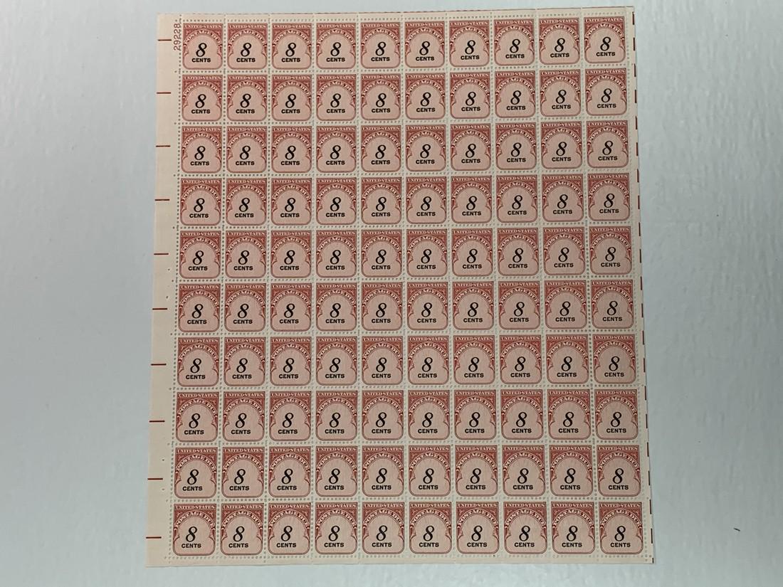 Scott No. J96 1 each MNH Stamp Mint Sheet (1 of 2)