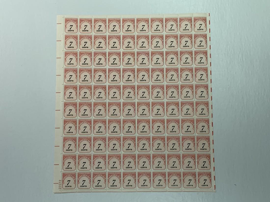 Scott No. J95 1 each MNH Stamp Mint Sheet (1 of 2)
