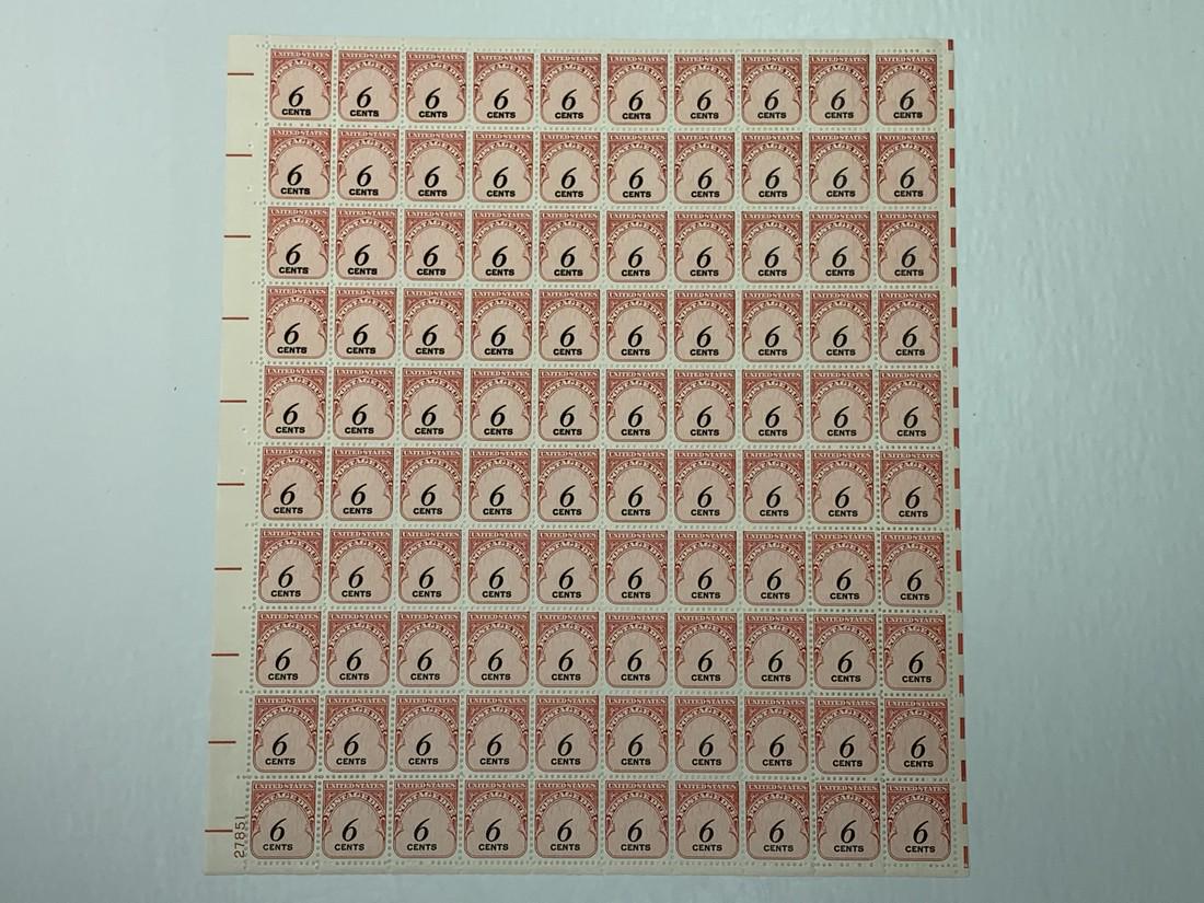 Scott No. J94 1 each MNH Stamp Mint Sheet (1 of 2)