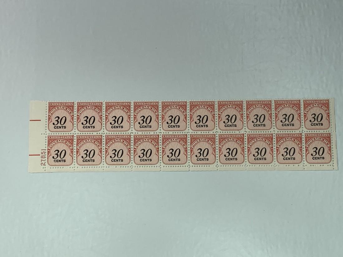 Scott No. J98 1each MNH Stamp Plate Block Set (1 of 2)