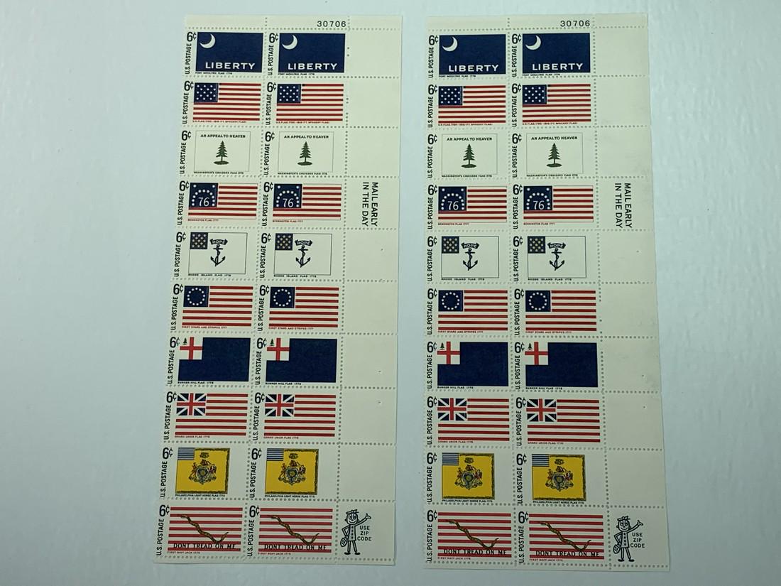 Scott No. 1345-54 2 each MNH Stamp Plate Block Set (1 of 2)