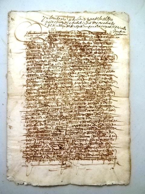 16th C Spanish Legal Manuscript Eleven Leaves (1 of 4)