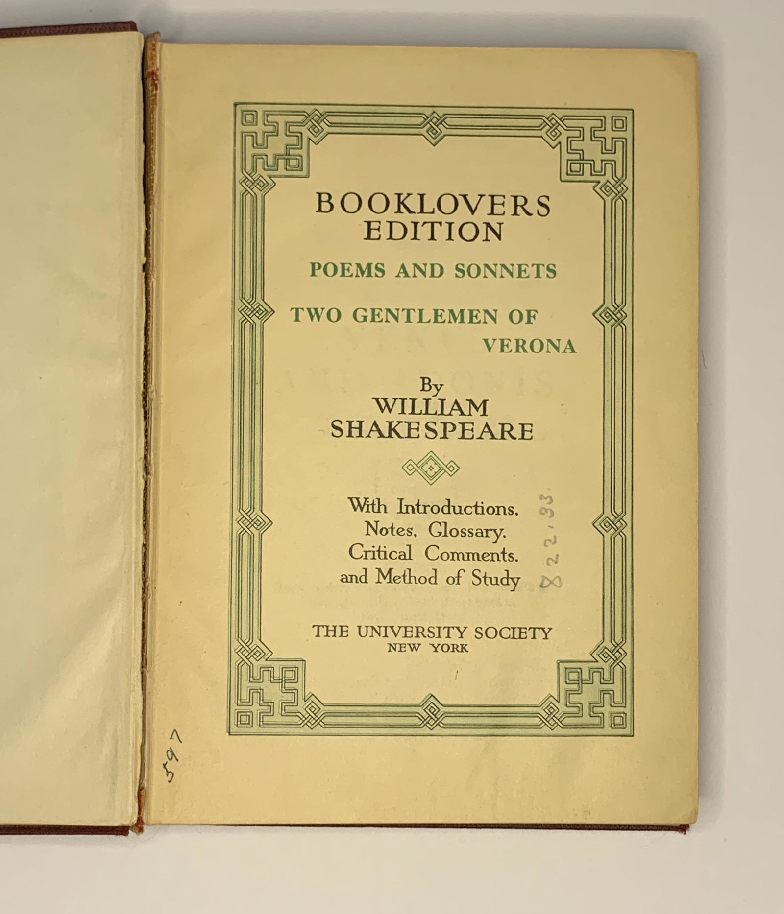 Book Lovers Edition Poems and Sonnets Two Gentlemen (1 of 6)