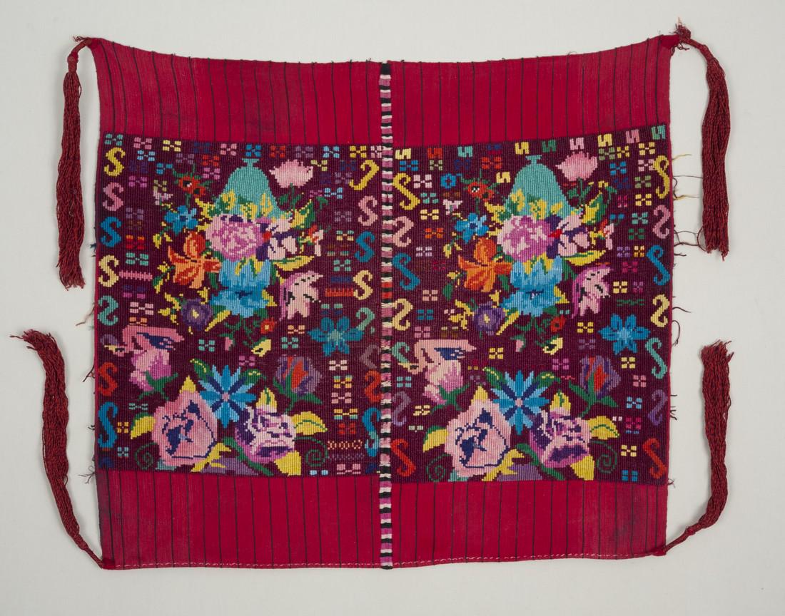 Mid 20th Century Cotton Quiché Guatemalan Tzute: Title: Mid 20th Century Cotton Quiché Guatemalan Tzute From Chichicastenango, Quiche Date/Period: Mid 20th Century Primary Fiber cotton Size: Height: 30.3 x Width: 33.1 Additional Information: Countr