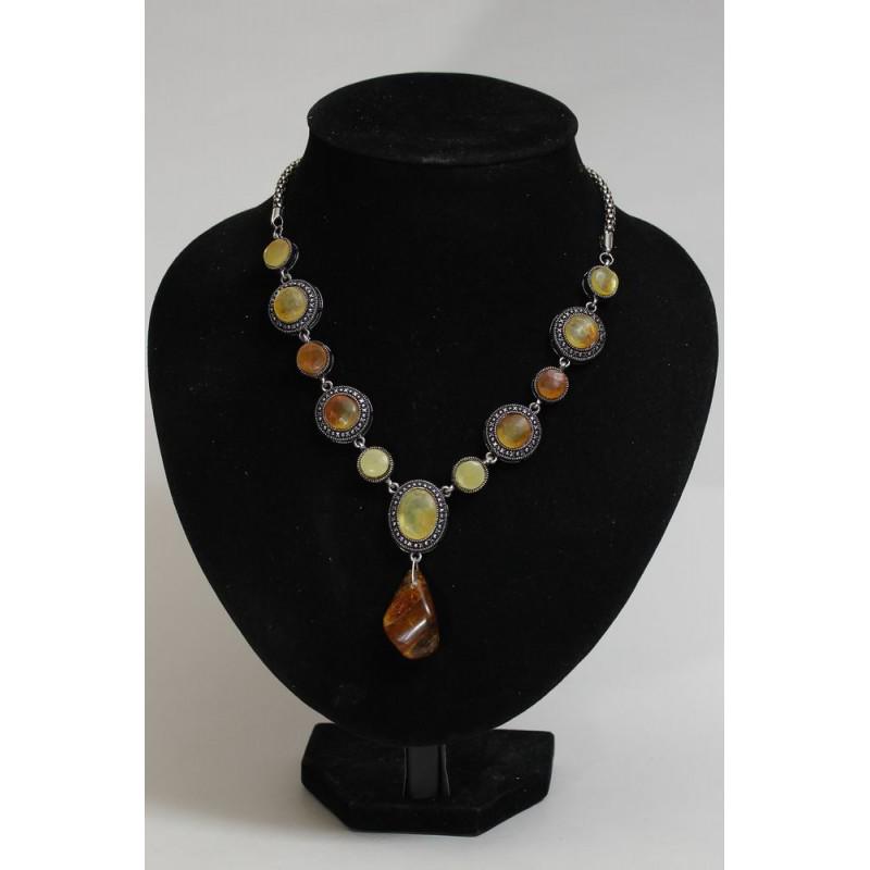 41 g Antique natural Baltic amber necklace yellow (1 of 16)