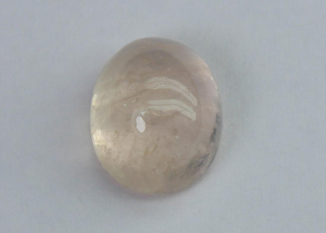 3.56 Cts Natural Morganite: No Reserve! Title: 3.56 Cts Natural Morganite Additional Information: Gemstone: Natural MorganiteOrigin: Africa Weight: 3.56 Carats Measurements: 10x8 mm Calibrated Shape : Oval Cabochon Colour: Pink 