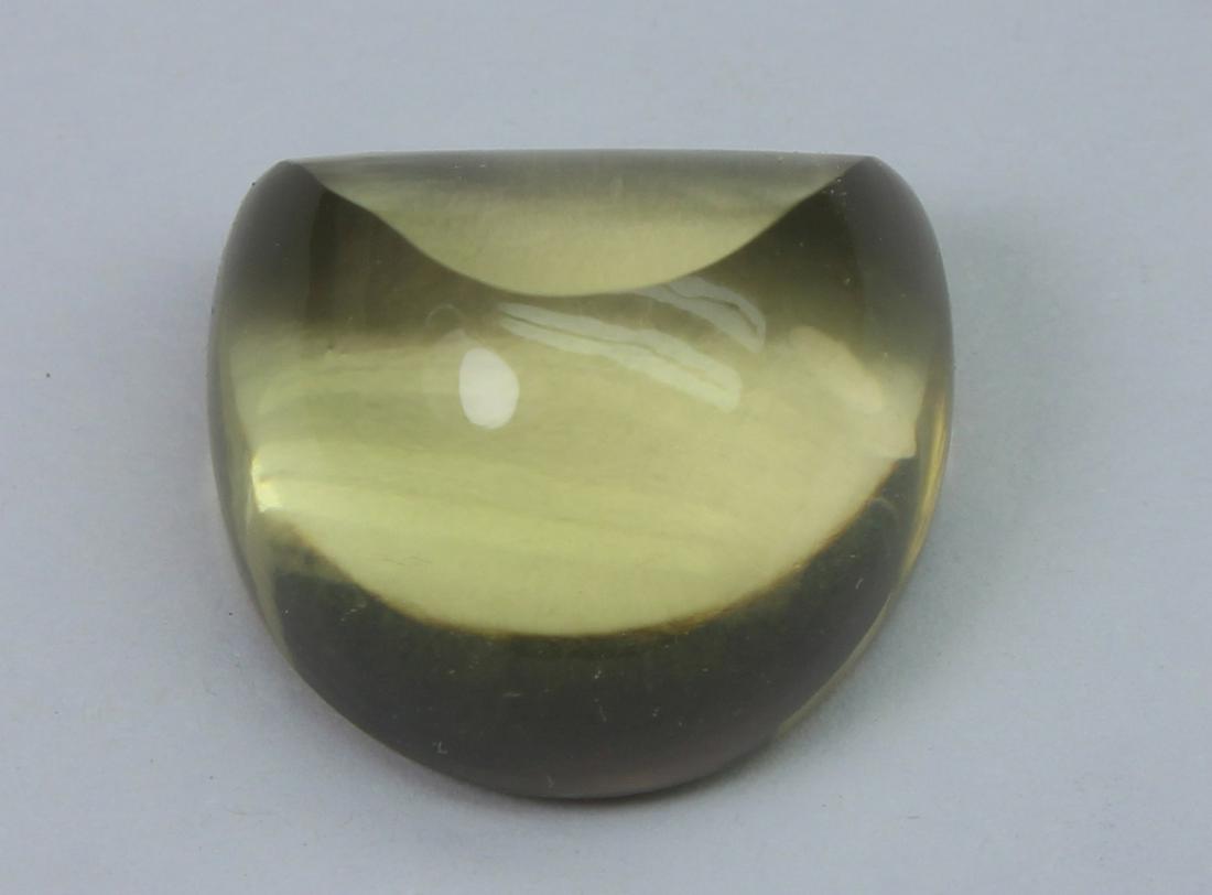 9.93 Ct Natural Lemon Quartz Cabochon: No Reserve! Title: 9.93 Ct Natural Lemon Quartz Cabochon Additional Information: Gemstone: Lemon QuartzOrigin: Africa Weight: 9.93 Carats Measurements: 13.4x11.9x8.2 mm Shape / Cut: fancy Cabochon Col