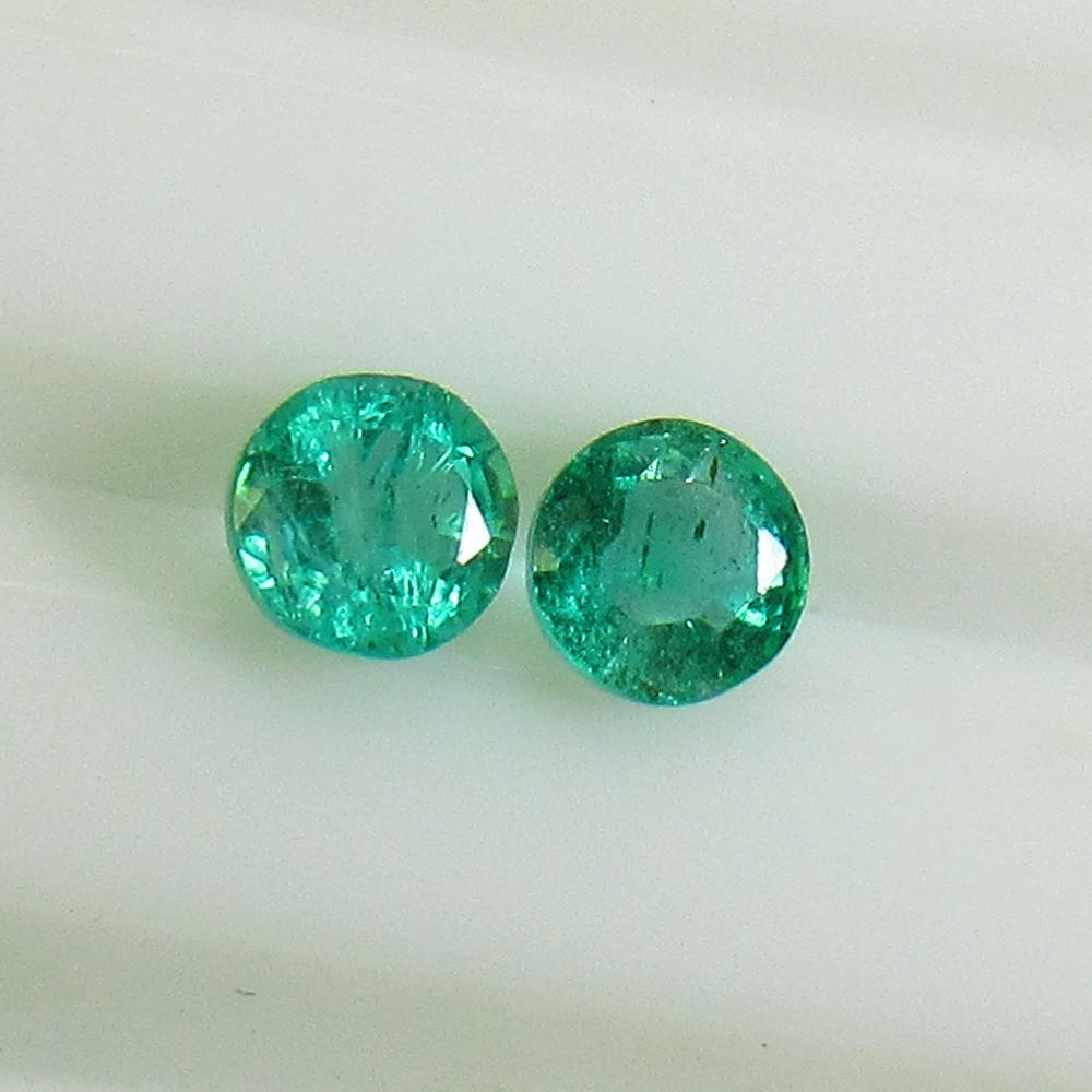 0.60 Ct Natural Zambian Emerald Marquise Pair (1 of 2)