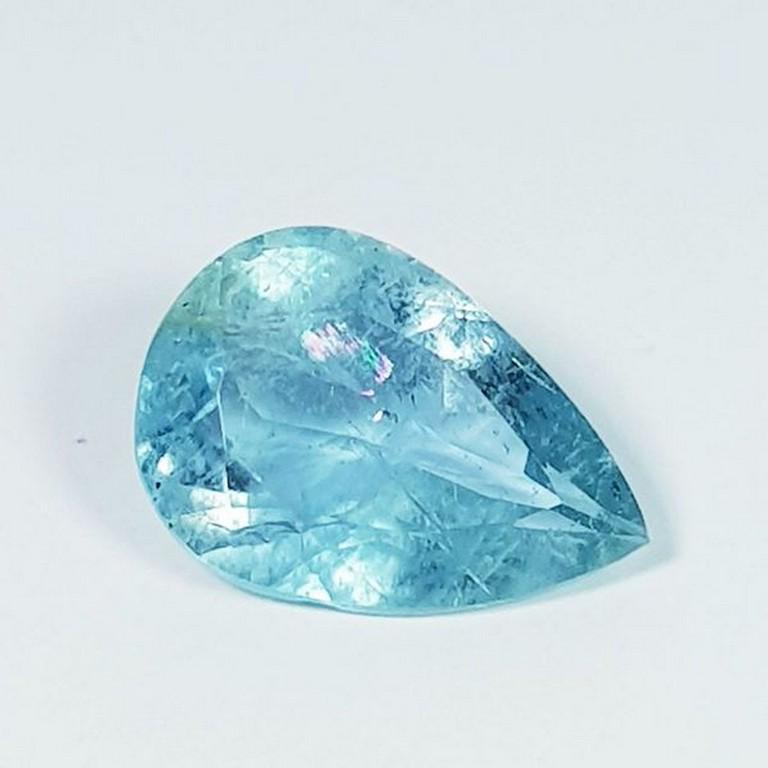 3.47Ct SantaMaria Color Stunning Pear Cut Natual: No Reserve! Title: 3.47Ct SantaMaria Color Stunning Pear Cut Natual Aquamarine Color/Clarity: SI - SI1 Gemstones: Loosegemstone Carat Weights: 3.47 Size/Dimensions: 13.20 x 9.20 x 5.30 Additional Info