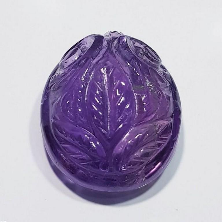 36.44 Ct Awesome Flower Cut Cabochon Natural Amethyst (1 of 5)