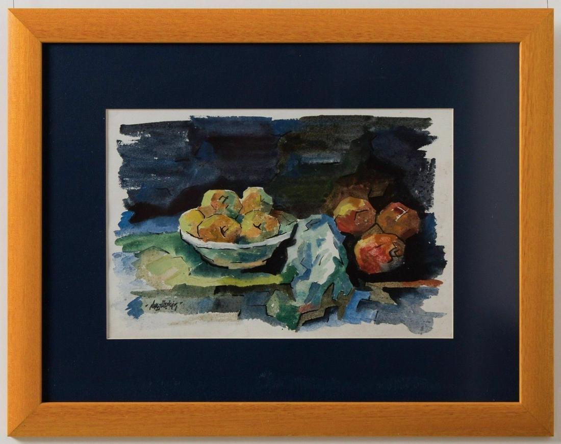 SIGNED OSZKAR NAGY | Still Life with Apples (Hungarian (1 of 3)