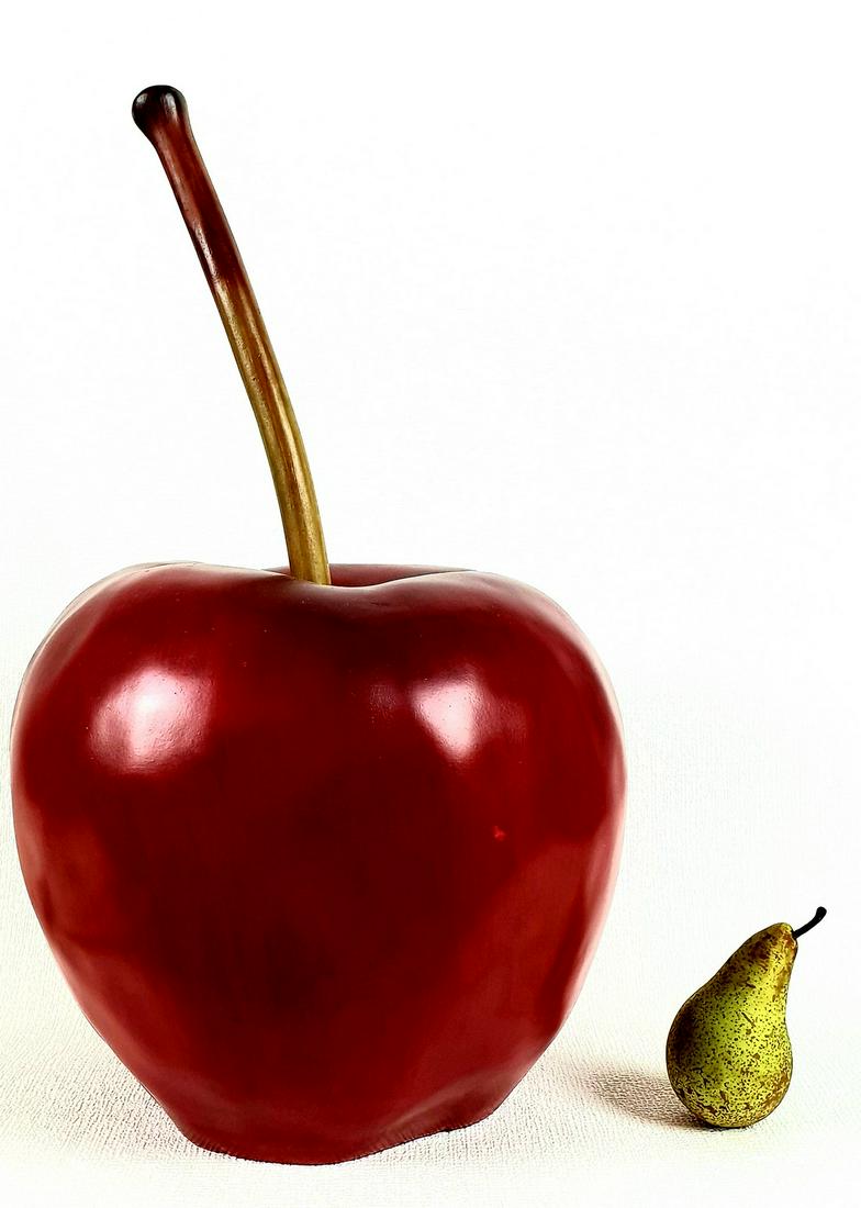 Enorme Apple, Design, Rary: Title: Enorme Apple, Design, Rary Additional Information: Amazing Big Apple, Design, Great Collors, Ceramic. All our items we ship with UPS Express Saver Value Date/Period: Late 20th Century Materials
