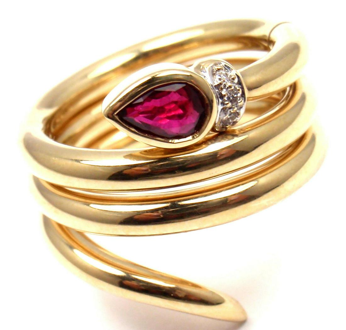 Authentic! Ponte Vecchio 18k Yellow Gold Ruby Puzzle (1 of 12)