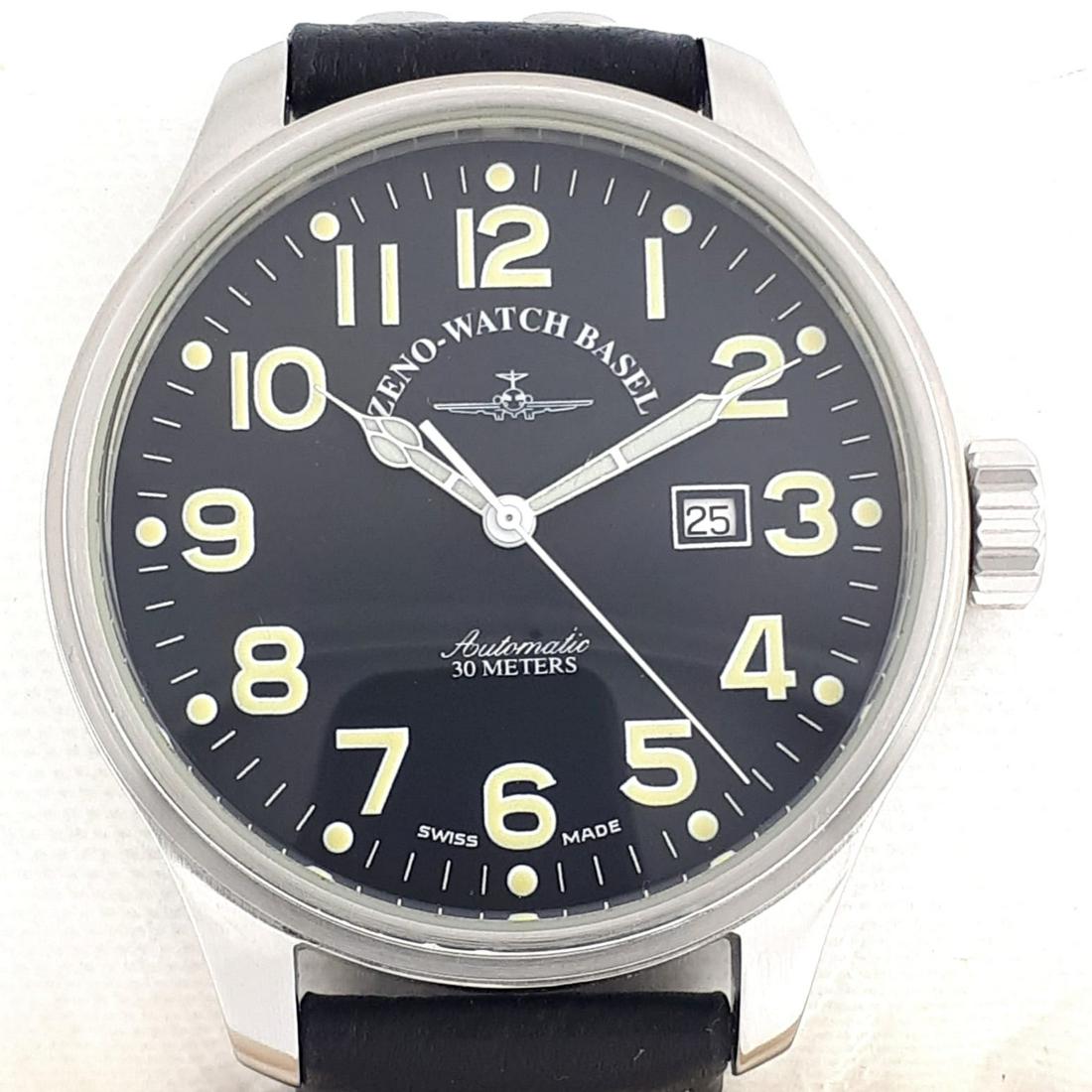 Zeno-Watch Basel - OS Pilot - Ref: 8554 - Men -: Brand: Zeno-Watch Basel Model: OS Pilot Reference Number: Ref: 8554 Gender: Men Period: 2011-present Movement: Automatic Case material: Steel Extras: Warranty Type: Analogue wristwatch Sh