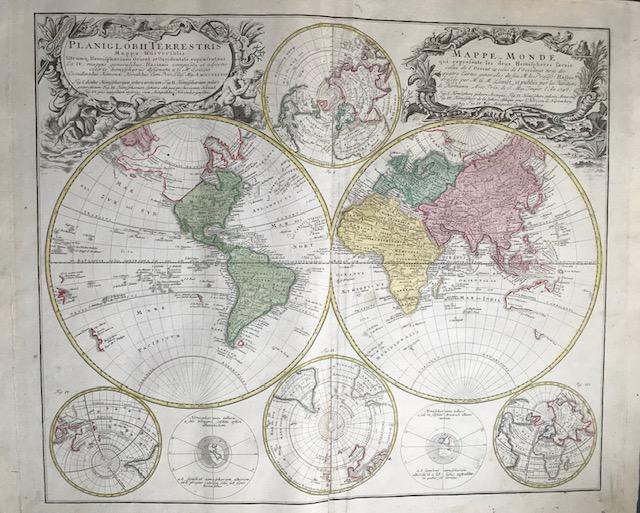 Double hemisphere world map with additional (1 of 6)