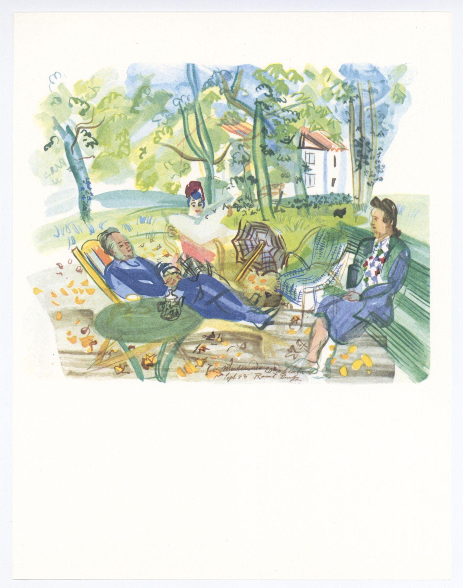 Raoul Dufy "Dans le jardin de Montsaunes" from Vacances (1 of 1)