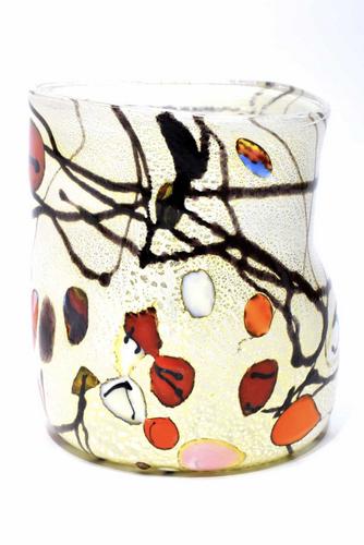 Murano glass goblet “ Goto de Fornasa “: Title: Murano glass goblet “ Goto de Fornasa “ Date/Period: 2020 Origin: Murano Dimension: H. 10 cm, L. 9 cm, P. 180 grams Material: Glass Maker: Frare Dario Additional Information: Murano glass g