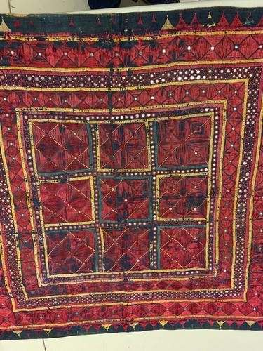 Semi Antique Hand Woven Persian Uzbeck Embroidery 3x3 (1 of 12)