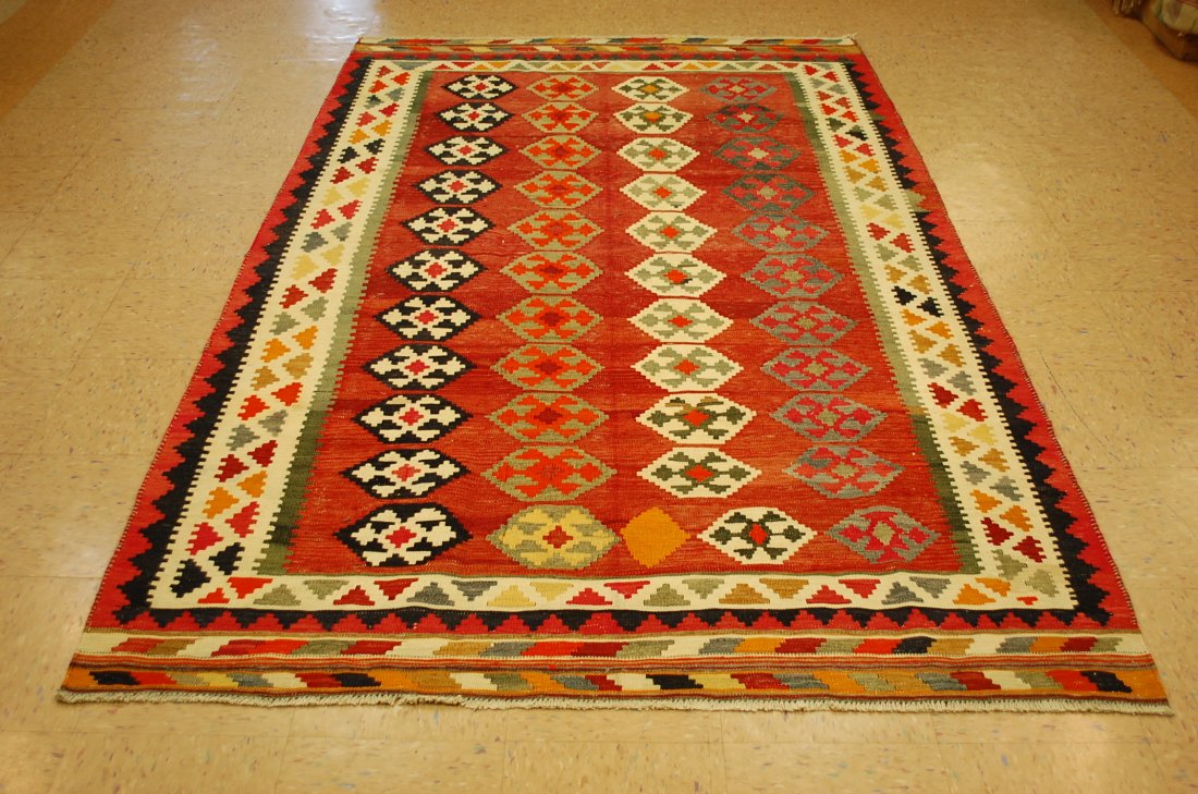 1920's ANTIQUE DETAILED CAUCASIAN KILIM FLAT WOVEN (1 of 10)