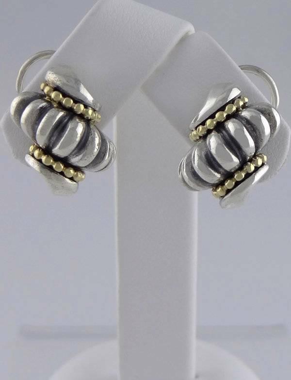 LADIES 14K GOLD STERLING SILVER CAVIAR RIBBED BEADED (1 of 7)