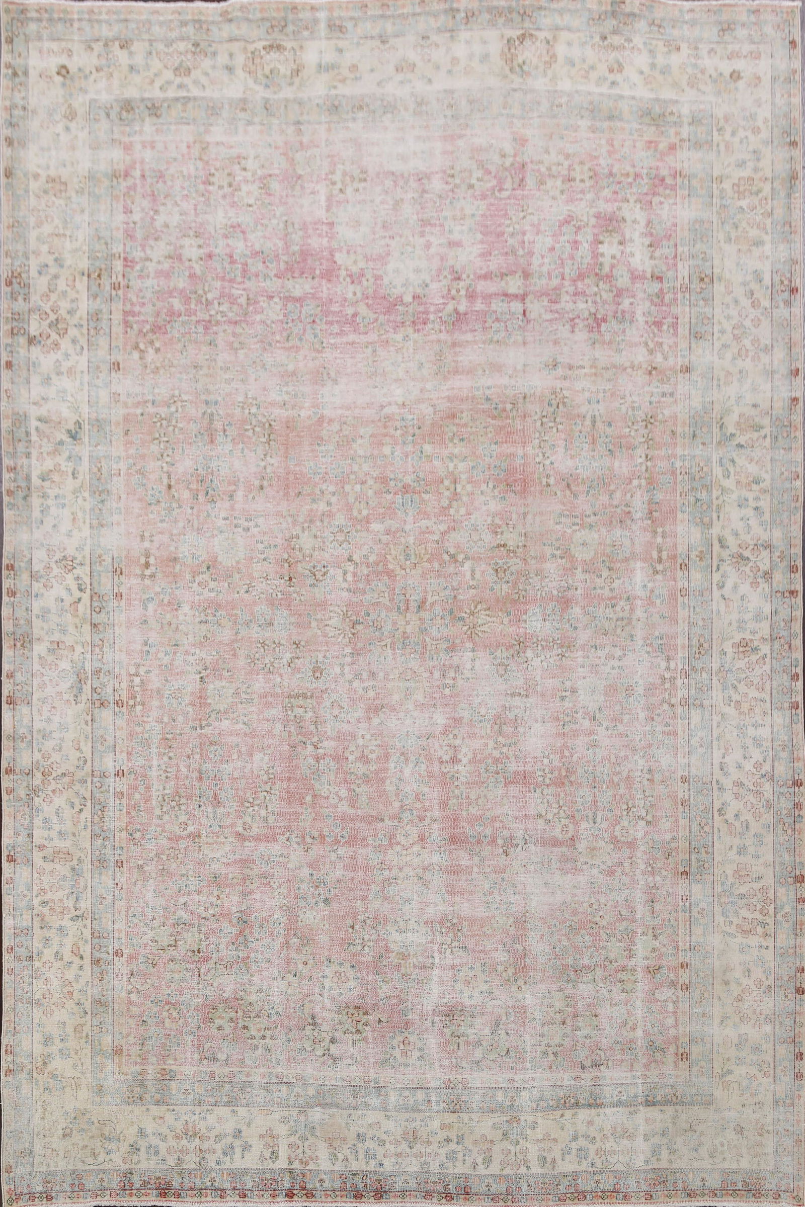 Antique Muted Distressed Kerman Persian Area Rug 8x10 (1 of 20)