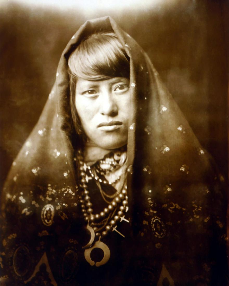 1905, "AN ACOMA NATIVE AM. WOMAN", BY EDWARD CURTIS: Title: 1905, "an Acoma Native Am. Woman", By Edward Curtis, Artist/Source: Edward Sheriff Curtis, (american, 1868-1952) Date/Period: 1905 Medium: Published Contemporary Photolithograph Origin: Acoma P