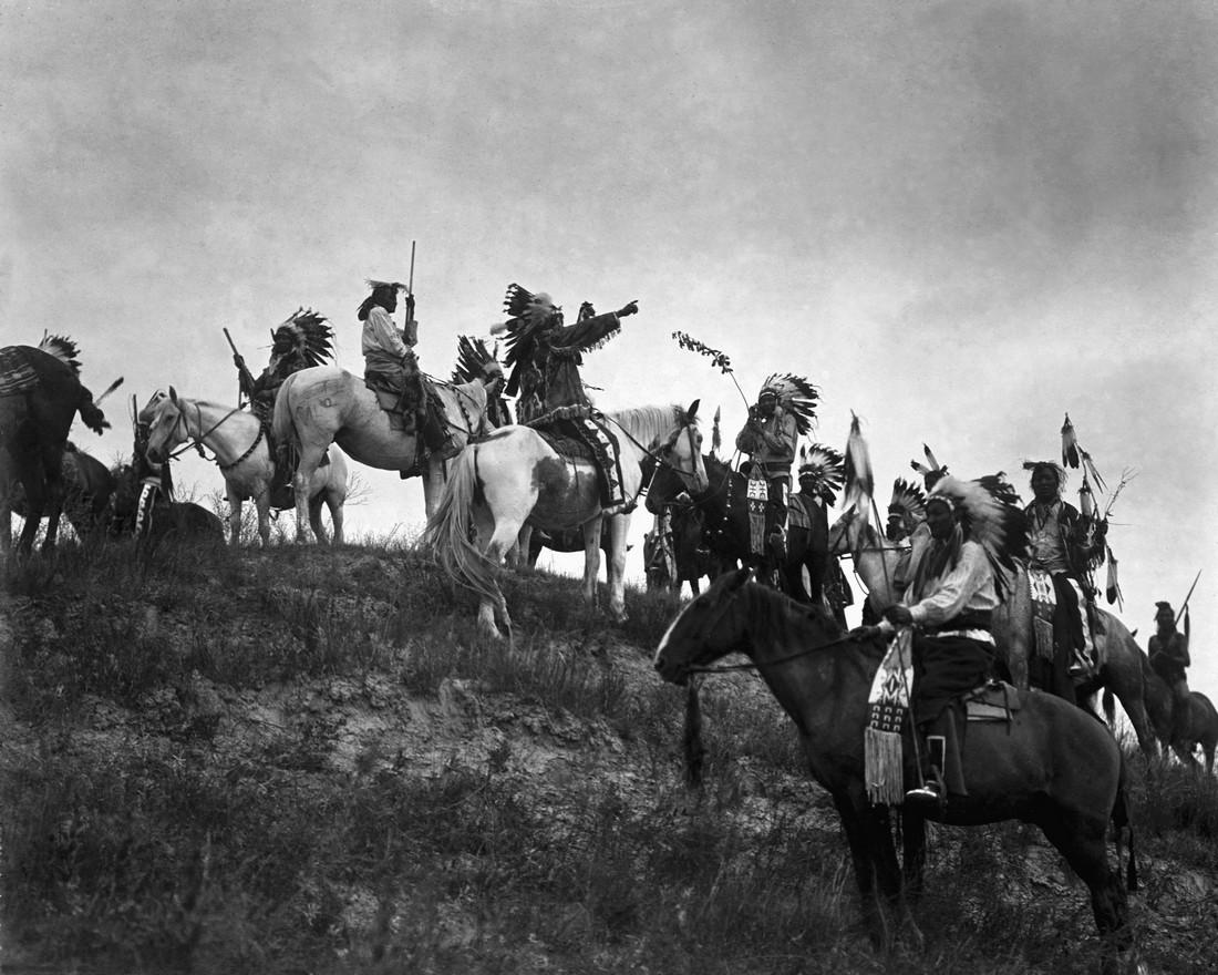 1907, "PLANNING A RAID", EDWARD CURTIS (1 of 1)