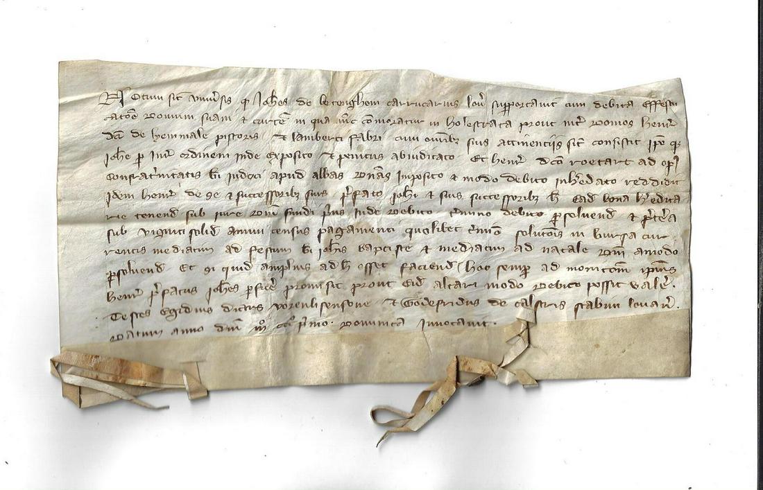 1301 Vellum Medieval Manuscript Leuven (1 of 2)