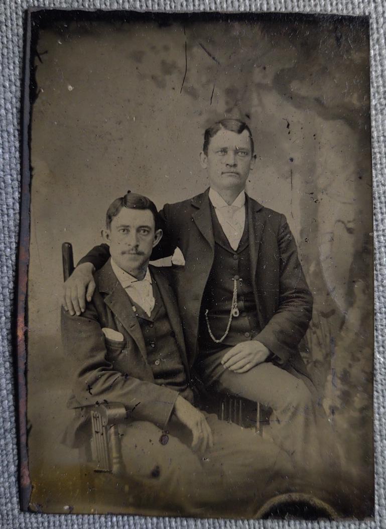 1880's Gay Male Couple Tintype (1 of 1)