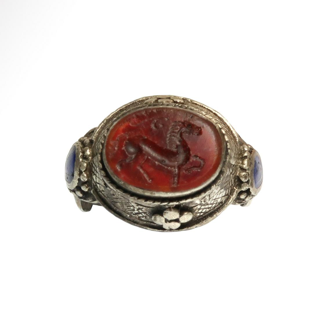 Medieval Silver with Red Jasper Intaglio Ring with (1 of 6)