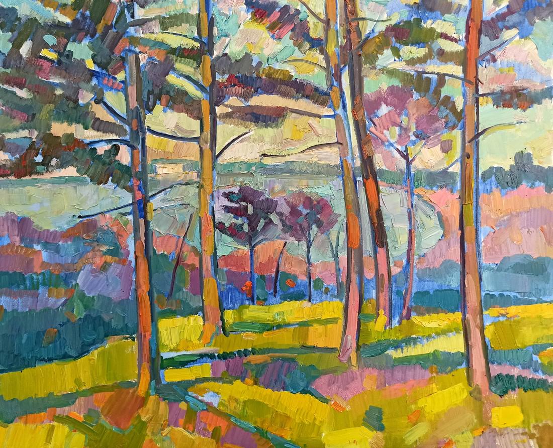 Oil painting View from the forest Peter Tovpev (1 of 10)