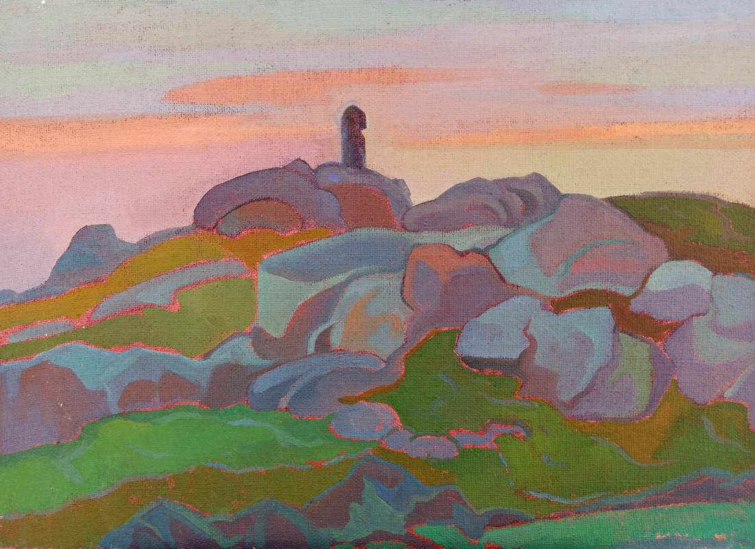 Oil painting Evening landscape Peter Tovpev (1 of 8)