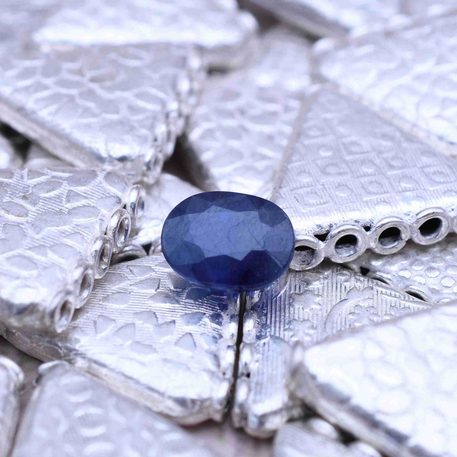 7.34 Ct Loose Certified Natural Blue Sapphire Gemstone (1 of 4)