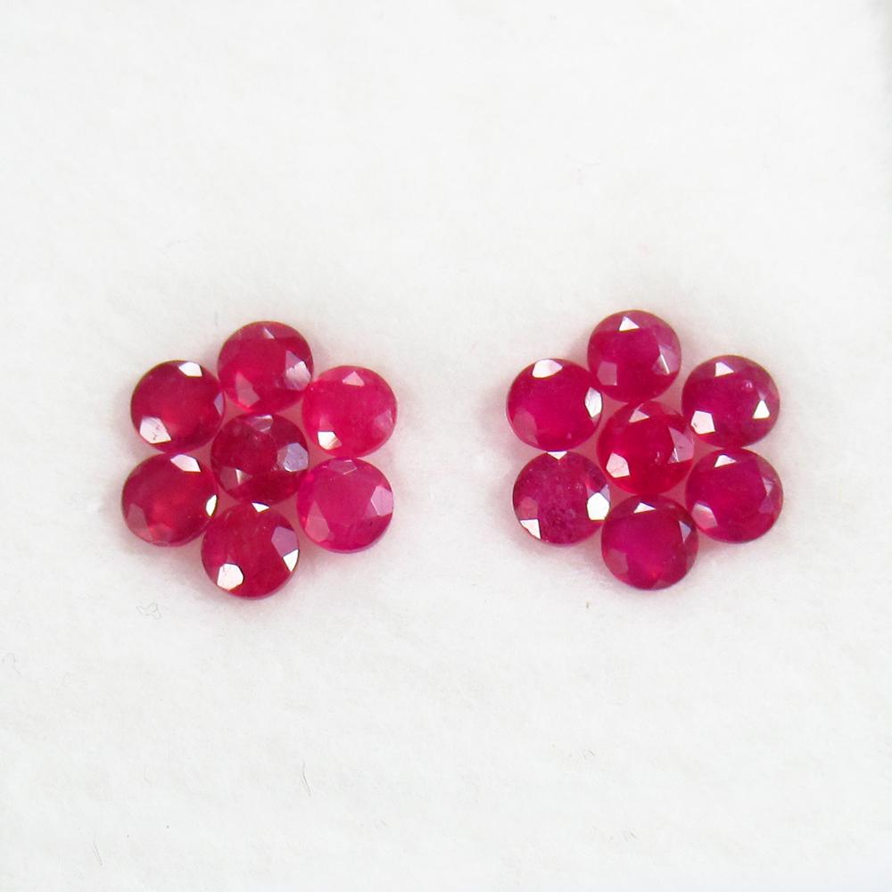 5.89 Ct Natural 14 Mozambique Red Ruby Jewellery Set (1 of 2)
