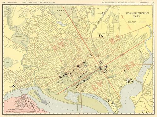Washington, D.C. Rand, McNally & Co: Publication Date: 1911 Title: Washington, D.C. Rand, McNally & Co's Business Atlas of America Map of Washington, D.C. Cartographer: RAND, MCNALLY & CO. Publisher: RAND, MCNALLY & CO. Height: 19 Width: