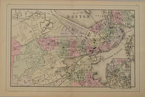 1884 Mitchell Map of Boston -- Plan of Boston (1 of 1)