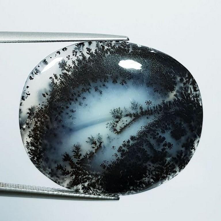 Natural Dendrite Opal Oval Cabochon 35.60 Ct (1 of 5)