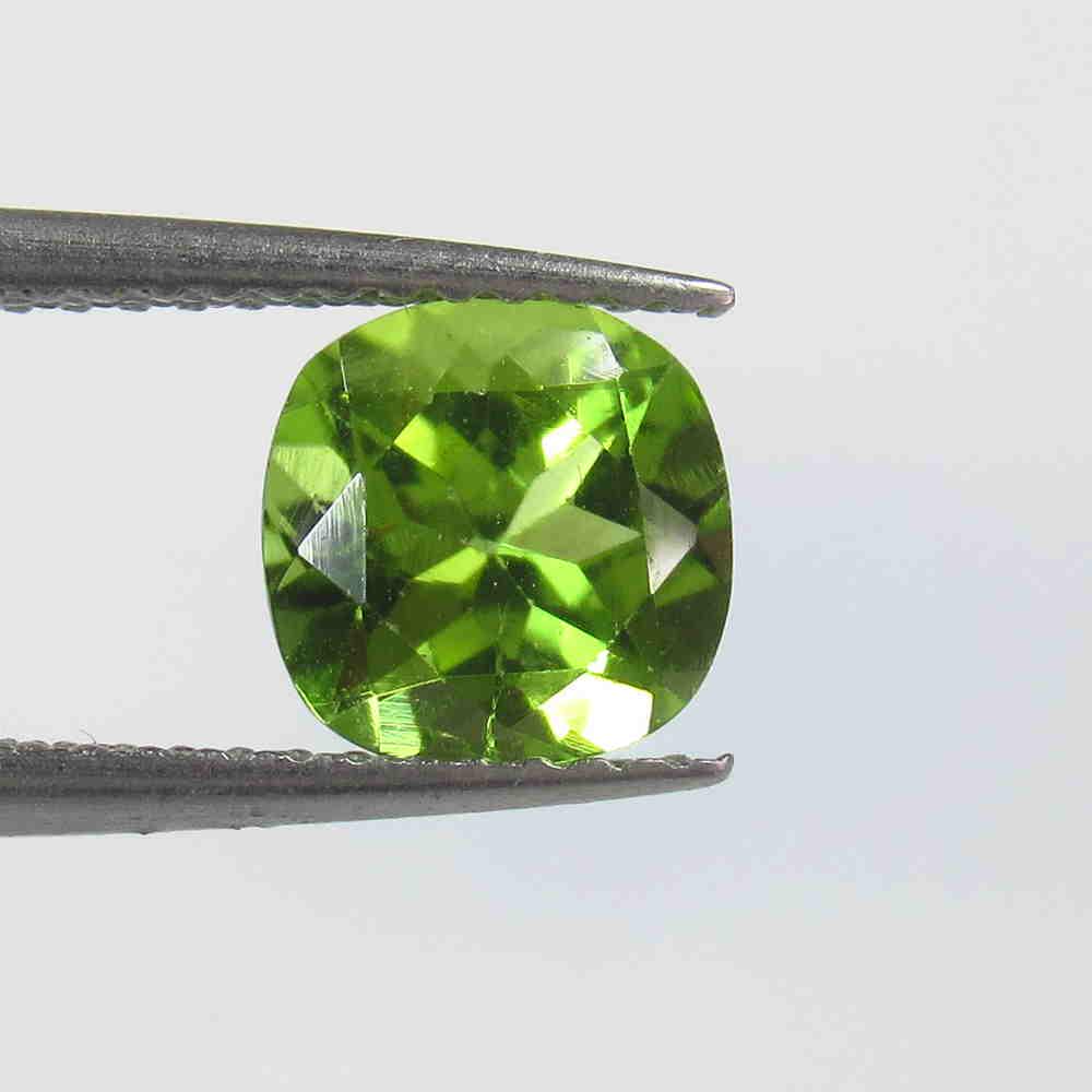 1.50 Ctw Natural Pakistan Peridot Cushion Cut: No Reserve! Title: 1.50 Ctw Natural Pakistan Peridot Cushion Cut Stone Clarity: VVS Gemstone:Peridot Carat Weight: 1.5 Size/Dimensions: 7.00 x 7.00 x 4.50 mm Additional Information: Top Class Luster /