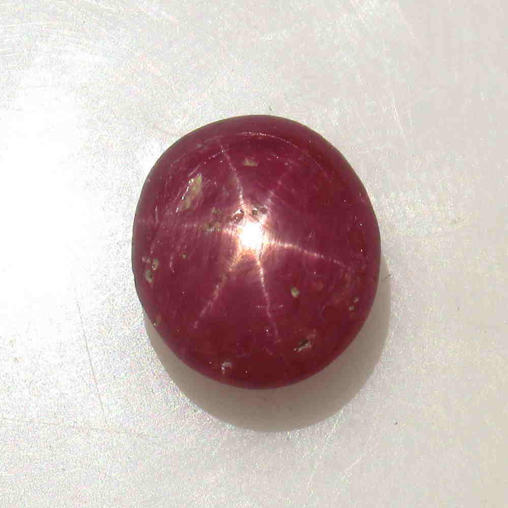 4.34 Ctw Natural Six Line Star Ruby Oval Cab (1 of 2)