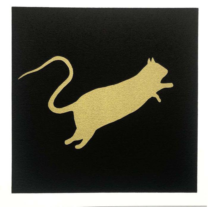Golden Rat, 2020: Title: Golden Rat, 2020 Artist: Blek Le Rat Description: Blek Le Rat 2020 "Medium Print : fine art print" 25 x 25 x 1 cm 9.8 x 9.8 x 0.4 inch "Support Print on fine art paper" "Framing Not framed" "