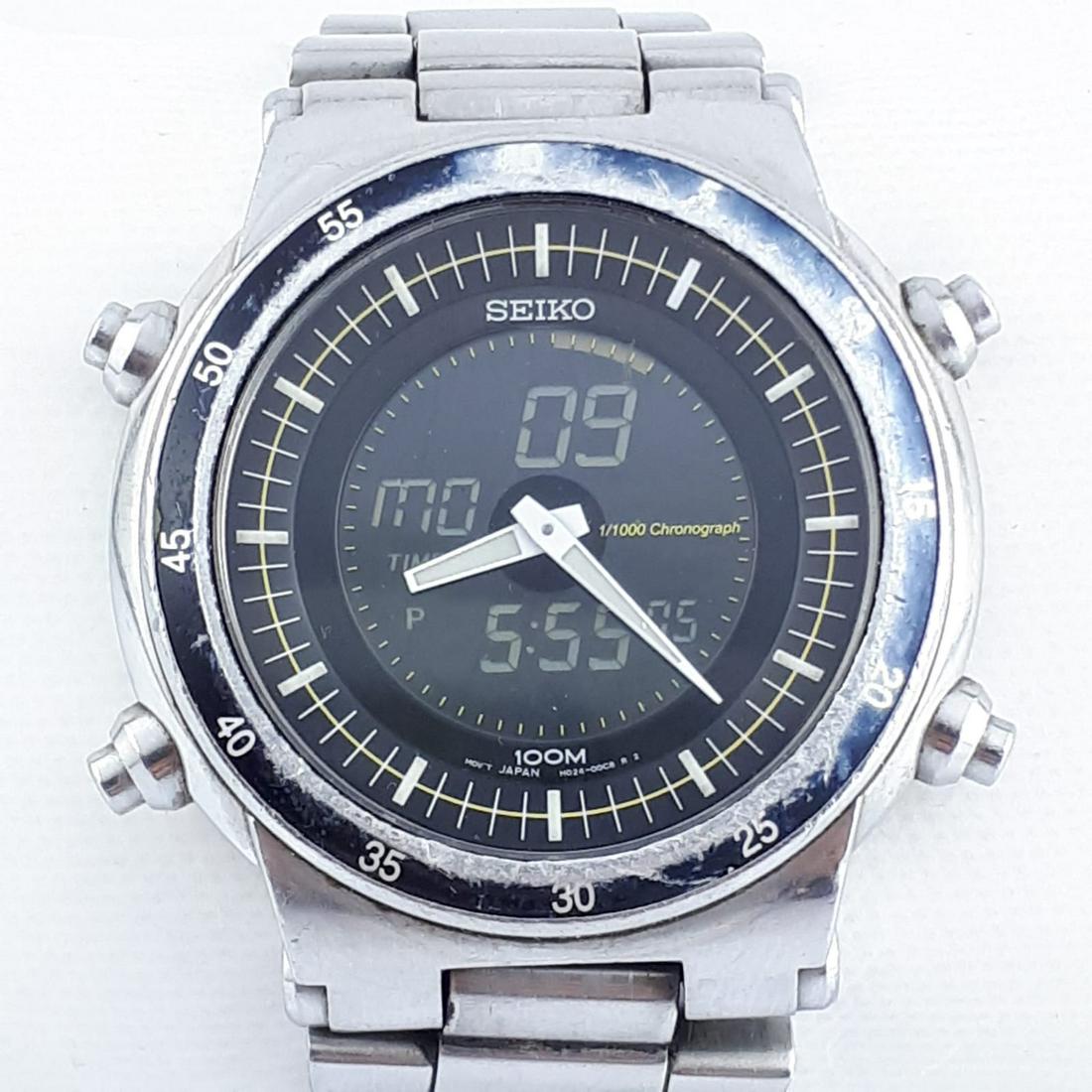 Seiko - CHRONOGRAPH - Men - 2011-present: Brand : Seiko Model : CHRONOGRAPH Gender : Men Movement : Quartz Type : Analogue wristwatch Total Lenght : 20 cm / 7,87 inch (Including Watch Case) Case Size : 44 mm / 1,73 Inch Bracele